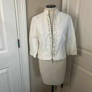 Ruby Rd. Embellished Jacket. Cropped Blazer. Embellishment. Euro Summer. Layer.